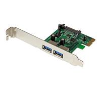 StarTech.com PEXUSB3S24 2 Port PCI Express (PCIe) SuperSpeed USB 3.0 Card Adapter with UASP, SATA Power, Dual Port USB 3 PCIe Controller