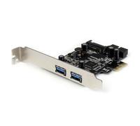 StarTech.com PEXUSB3S2E2I 4 Port USB 3.0 PCI Express PCIe Controller Card, 2 Ext 2 Int with SATA Power
