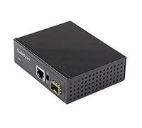PoE+ Industrial Fiber to Ethernet Media Converter 60W - SFP to RJ45 - Singlemode/Multimode Fiber to Copper Gigabit Ethernet - IP-30/ -40 to +75C