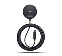 StarTech.com Qi2.2 Certified 25W Magnetic Wireless Charging Pad with 6.6ft (2m) USB-C Tethered Cable, MagSafe Compatible for iPhone 17/16 Pro/Pro Max, Black