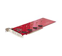 StarTech.com Quad M.2 PCIe Adapter Card PCIe x16 to Quad NVMe or AHCI M.2 SSDs PCI Express 4.0 7.8GBps/Drive Bifurcation Required Windows/Linux Compatible