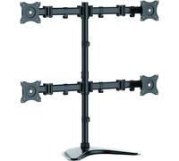 StarTech.com Quad Monitor Stand - Articulating - Supports Monitors 13” to 27” - Adjustable VESA Four Monitor Stand for 4 Screen Setup - Steel -