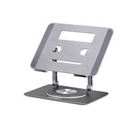 StarTech.com Rotating Laptop Stand 360 Swivel Ergonomic Desk Riser for Computer Elevated Tray w/ Adjustable Tilt Max 11lb/5kg Aluminum Build Portable Design