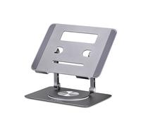 StarTech.com Rotating Laptop Stand, 360 Swivel, Ergonomic Desk Riser for Computer, Elevated Tray w/ Adjustable Tilt, Max 11lb/5kg, Aluminum Build, Portable Design