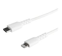 StarTech.com 3 foot (1m) Durable White USB-C to Lightning Cable - Heavy Duty Rugged Aramid Fiber USB Type A to Lightning Charger/Sync Power Cord - Apple MFi Certified iPad/iPhone 12
