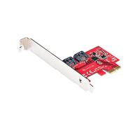 StarTech.com SATA PCIe Card - 2 Port PCIe SATA Expansion Card - 6Gbps - Full/Low Profile - PCI Express to SATA Adapter/Controller - ASM1061 Non-Raid - PCIe to SATA Converter