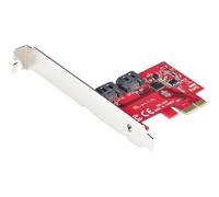 StarTech.com SATA PCIe Card - 2 Port PCIe SATA Expansion Card - 6Gbps - Full/Low Profile - PCI Express to SATA Adapter/Controller - ASM1061 Non-Raid - PCIe to SATA Converter