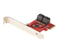 StarTech.com SATA PCIe Card - 4 Port PCIe SATA Expansion Card - 6Gbps - Low/Full Profile - Stacked SATA Connectors - ASM1164 Non-Raid - PCI Express to SATA Converter - TAA
