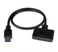 StarTech.com SATA to USB Cable USB 10Gbps to 2.5in SATA I II III Hard Drive Adapter External Converter for SSD or HDD Data Transfer. Connector 1: USB 3.1 A Connector 2: SATA 7+15 pin Cable length: 0.5
