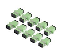 StarTech.com SC to SC Coupler 10 Pack, OS2 Single Mode SC Fiber Optic Coupler with Flange, SC/APC Simplex Adapter