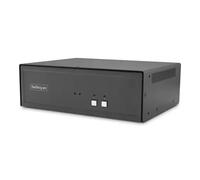 StarTech.com Secure 2-Port Dual-Monitor KVM Switch HDMI or DisplayPort 4K 60Hz NIAP 4.0 Desktop KVM Metal Housing CAC Port Made in the USA