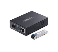 StarTech.com Single-Mode (SM) LC Fiber Media Converter for 10/100/1000 Networks, Standalone Gigabit Ethernet to Fiber Converter, 20km - TAA