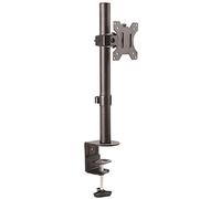 StarTech.com Single Monitor Desk Mount - Single Screen Heavy Duty Pole Mount for up to 8kg VESA Compatible Displays - Ergonomic Height Adjustable Monitor Arm Mount - Desk Clamp/Grommet