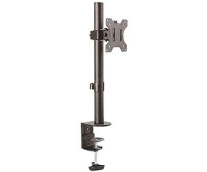 StarTech.com Single Monitor Desk Mount - Single Screen Heavy Duty Pole Mount for up to 34inch VESA Compatible Displays - Ergonomic Height Adjustable Monitor Arm Mount - Desk Clamp/Grommet (ARMPIVOTV2)