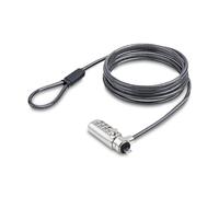 StarTech.com Slim Lock Noble Wedge Slot Compatible 5ft (1.5m) Locking Cable Desk Anti-Theft Security For Laptop/Notebook Cut-Resistant Steel Cable Combo Lock