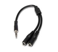 StarTech.com Slim Stereo Splitter Cable - 3.5mm Male to 2x 3.5mm
