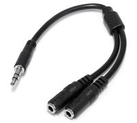 StarTech.com Slim Stereo Splitter Cable - 3.5mm Male to 2x 3.5mm Female