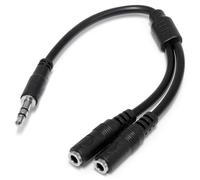 StarTech.com Slim Stereo Splitter Cable - 3.5mm Male to 2x 3.5mm Female