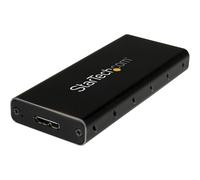 StarTech.com SM21BMU31C3 M.2 SSD Enclosure for M.2 SATA SSDs, USB 3.1 (10 Gbps) with USB-C Cable, External Enclosure for USB-C Host, Aluminium