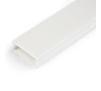 StarTech.com Solid Cable Management Raceway with Adhesive Tape & Cover, 1-1/4"(32mm)W x 3/8"(11mm)H - 3ft(1m) length, PVC Network/Power Cord Hider/Wall Wire Duct, Max 12 Cables, UL Listed