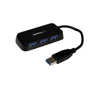 StarTech.com ST4300MINU3B - BLACK 4PORT EXTERNAL USB 3 - MINI HUB WITH BUILT-IN CABLE