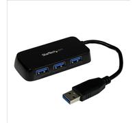 StarTech.com ST4300MINU3B Portable 4 Port SuperSpeed Mini USB 3.0 Hub, USB Power