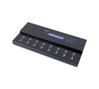 StarTech.com Standalone 1 to 15 USB Thumb Drive Duplicator and Eraser, Multiple USB Flash Drive Copier, System and File and Whole-Drive Copy at 1.5 GB/min, Single and 3-Pass Erase, LCD Display
