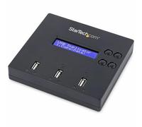 StarTech.com Standalone 1 to 2 USB Thumb Drive Duplicator and Eraser, Multiple USB Flash Drive Copier, System and File and Whole-Drive Copy at 1.5 GB/min, Single and 3-Pass Erase, LCD Display