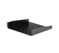 StarTech.com 2U Server Rack Shelf - Universal Rack Mount Cantilever Shelf for 19" Network Equipment Rack & Cabinet - Heavy Duty Steel - Weight Capacity 44lb/20kg - 16" Deep Tray, Black