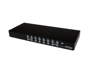 StarTech.com SV1631DUSBUK 16 Port 1U RackMount USB KVM Switch Kit with OSD and Cables, KVM Switch, 16 x KVM Port(s), 1 Local User, Desktop