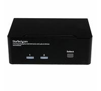 StarTech.com SV231DPDDUA 2 Port Dual DisplayPort USB KVM Switch with Audio & USB 2.0 Hub