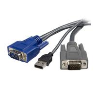 StarTech.com SVUSBVGA6 6 ft Ultra-Thin USB VGA 2-in-1 KVM Cable