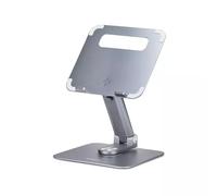 StarTech.com Telescopic Laptop Stand, 360 Swivel Base, Rotating Computer Riser for Desk, Adjustable Height and Tilt, Max 11lb/5kg, Aluminum Build, Portable Design