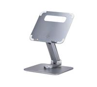 StarTech.com Telescopic Laptop Stand, 360 Swivel Base, Rotating Computer Riser for Desk, Adjustable Height and Tilt, Max 11lb/5kg, Aluminum Build, Portable Design