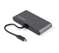 StarTech.com Thunderbolt 3 Mini Dock - Portable Dual Monitor Docking Station w/HDMI 4K 60Hz, 2x USB-A Hub (3.0/2.0), GbE - 11in/28cm Cable - TB3 Multiport Adapter - Mac/Windows