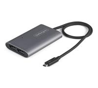StarTech.com Thunderbolt 3 to Dual DisplayPort Adapter DP 1.4 - Dual 4K 60Hz or Single 8K/5K Thunderbolt 3 to DP Adapter - TB3 to 2x DisplayPort Monitor Video Display Adapter - Mac/Windows