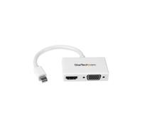 StarTech.com Travel A/V Adapter: 2-in-1 Mini DisplayPort to HDMI or VGA Converter - White