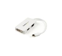 StarTech.com Travel A/V adapter: 3-in-1 Mini DisplayPort to VGA DVI or HDMI converter - white