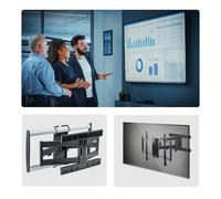 StarTech Ultra-Slim Articulating TV Wall Mount for up to 65-inch and 99lb/45kg Flat Screens, VESA/TAA Low-Profile Bracket