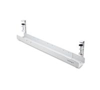 StarTech.com Under Desk Cable Management Tray Length Adjustable Cable Organizer Clamp-On Installation No Drilling Required Power Bar Holder White