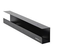 StarTech.com Under Desk Cable Management Tray - Office/Standing Desk Cable Tray Organizer - Desk/Table Mount Holder for Cords/Wire/Power Strip - Computer Cable Manager - 23-1/2"L x 4-1/2"D