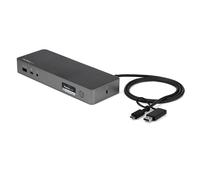 StarTech.com USB-C & USB-A Dock - Hybrid Universal Laptop Docking Station w/ Dual Monitor 4K60Hz HDMI & DisplayPort - USB 3.1 Gen 1 Hub, GbE - 60W Power Delivery - Windows, Mac & Chrome