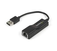 STARTECH.COM USB 2.0 to 10/100 Mbps Ethernet Network Adapter Dongle - USB Network Adapter - USB 2.0 Fast Ethernet Adapter - USB Nic, Black
