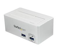 StarTech.com USB 3.0 SATA Hard Drive Docking Station SSD / HDD with integrated Fast Charge USB Hub and UASP For SATA 6 Gbps - White