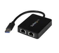 StarTech.com USB 3.0 to Dual Port Gigabit Ethernet Adapter NIC with US