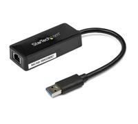 StarTech.com USB 3.0 to Gigabit Ethernet Adapter NIC w/ USB Port - Black