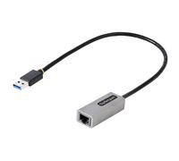 StarTech.com USB 3.0 to Gigabit Ethernet Network Adapter - 10/100/1000 Mbps USB to RJ45 USB 3.0 to LAN Adapter USB 3.0 Ethernet Adapter (GbE) 11in Attached Cable Driverless Install