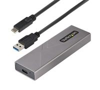 StarTech.com USB-C 10Gbps to M.2 NVMe or M.2 SATA SSD Enclosure - Tool-free External M.2 PCIe/SATA NGFF SSD Aluminum Case - USB Type-C&A Host Cables - Supports 2230/2242/2260/2280