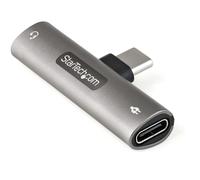 StarTech.com USB C Audio & Charge Adapter - USB-C Audio Adapter w/ 3.5mm TRRS Headphone/Headset Jack and 60W USB Type-C Power Delivery Pass-through Charger - For USB-C Phone/Tablet/Laptop