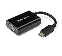 StarTech.com USB C to VGA Adapter with Power Delivery - 1080p USB Type-C to VGA Monitor Video Converter w/ Charging - 60W PD Pass-Through - Thunderbolt 3 Compatible - Black